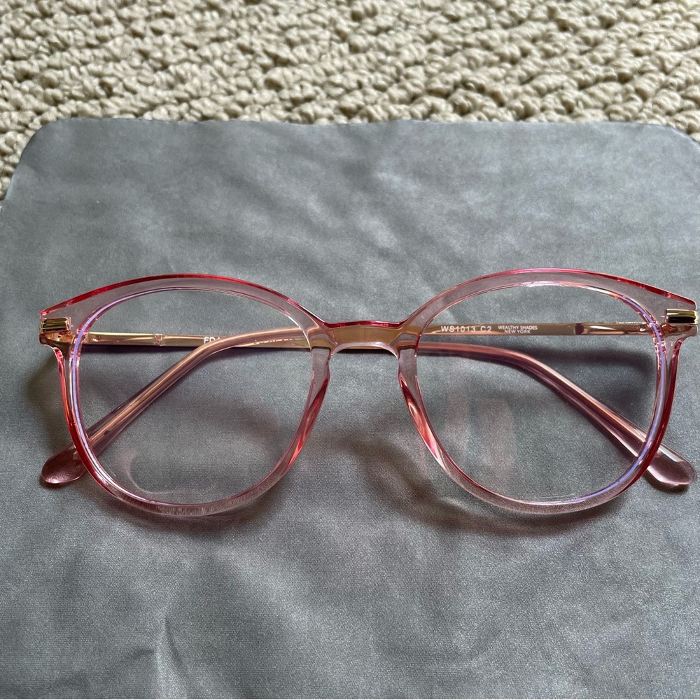 Pink Blue Light Glasses - Picture 2 of 9